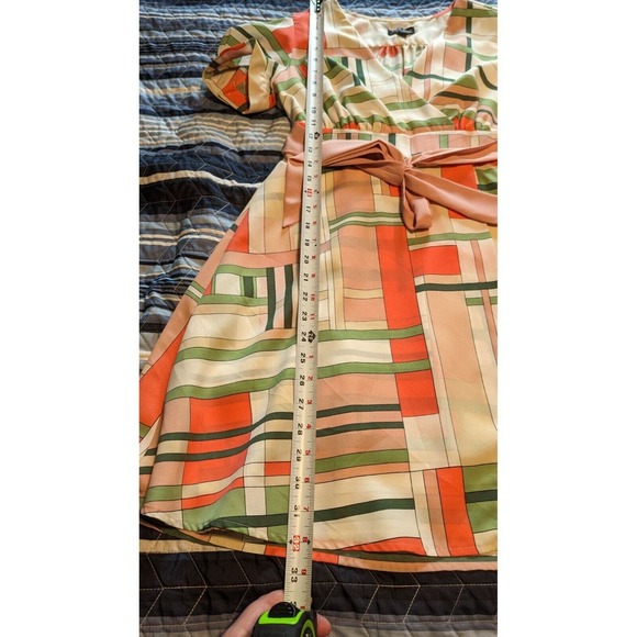 The Webster Miami for Target Sz S Petite Faux Wrap Puff Sleeve Dress Coquette - Picture 10 of 11